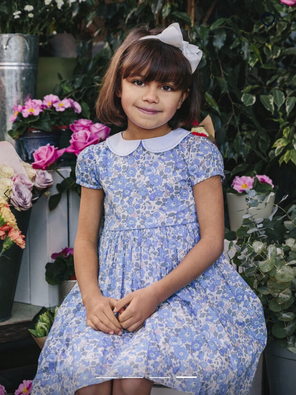 Lily Rose Blue Floral Peter Pan Collar Dress 6-7 Years ASO Princess Charlotte - Picture 10 of 11